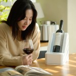 Electric Wine Chiller – Fast Cooling Desktop Beverage Cooler for Red, White, and Sparkling Wine