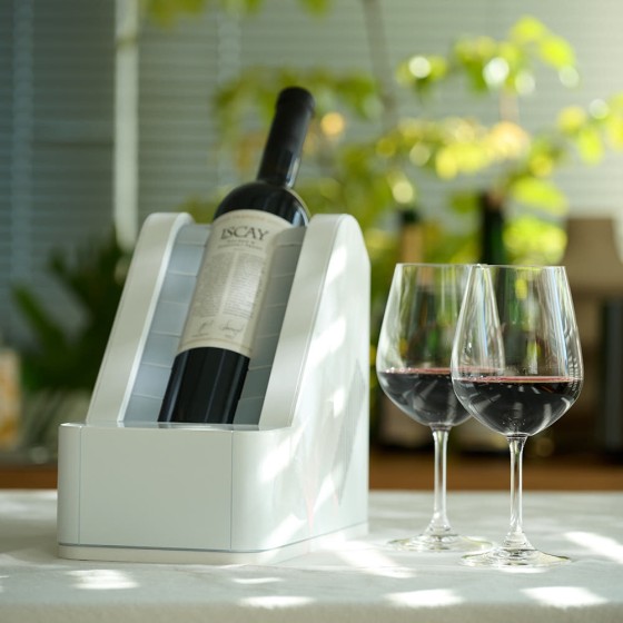 Electric Wine Chiller – Fast Cooling Desktop Beverage Cooler for Red, White, and Sparkling Wine